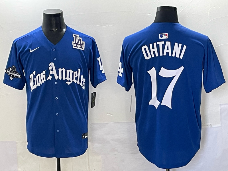 Men Los Angeles Dodgers #17 Ohtani Blue 2025 Nike MLB Jersey style 009->los angeles dodgers->MLB Jersey